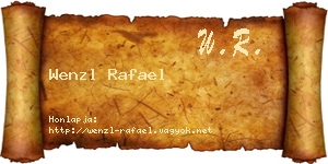 Wenzl Rafael névjegykártya